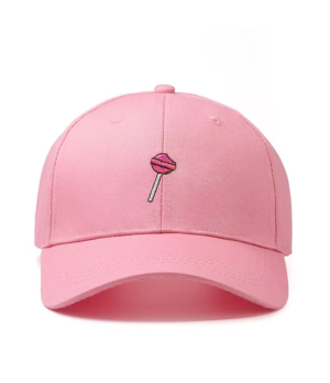 A pink baseball cap that will bring you luck