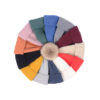 It is better to choose colorful knitted hats with different clothes