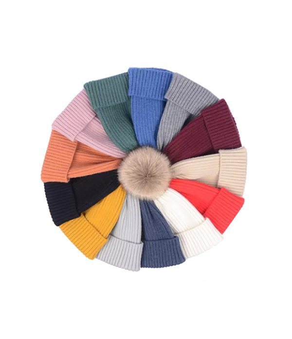 It is better to choose colorful knitted hats with different clothes